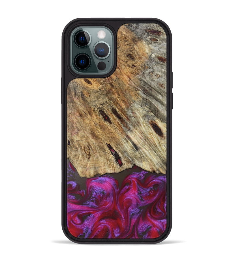 iPhone 12 Pro Max Wood Phone Case - Emelia (Red, 829219)