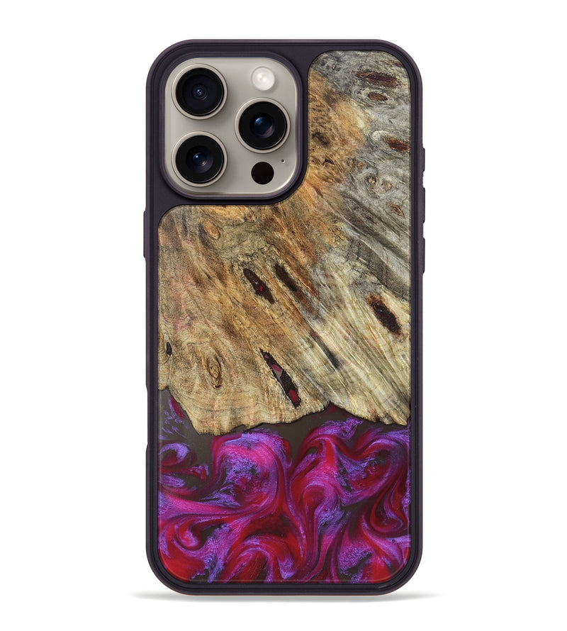 iPhone 16 Pro Max Wood Phone Case - Emelia (Red, 829219)