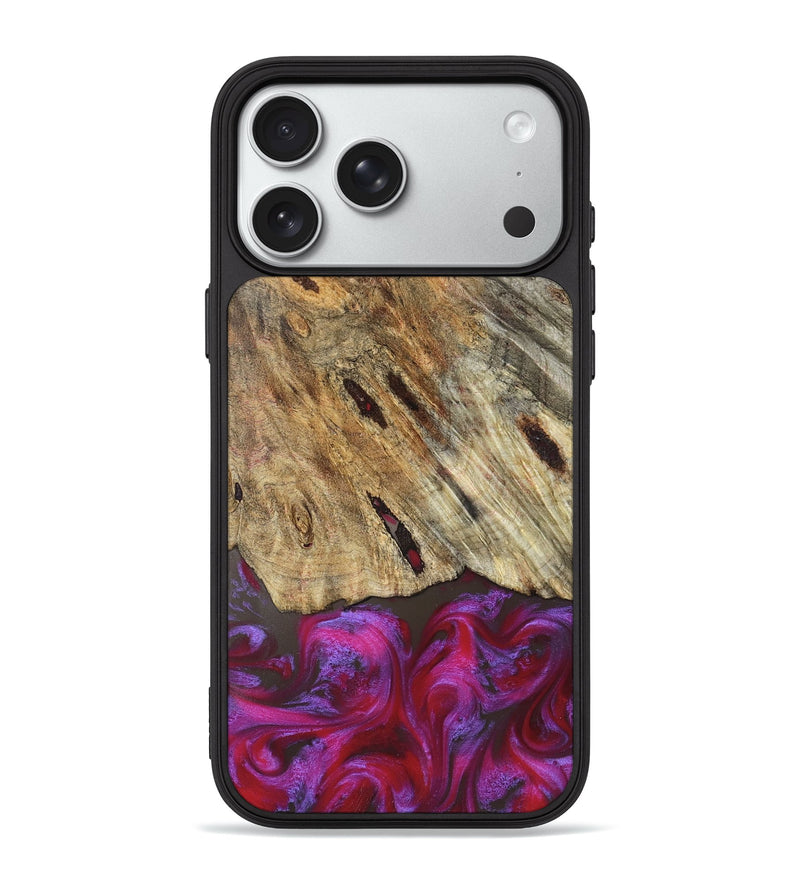iPhone 18 Pro Max Wood Phone Case - Emelia (Red, 829219)