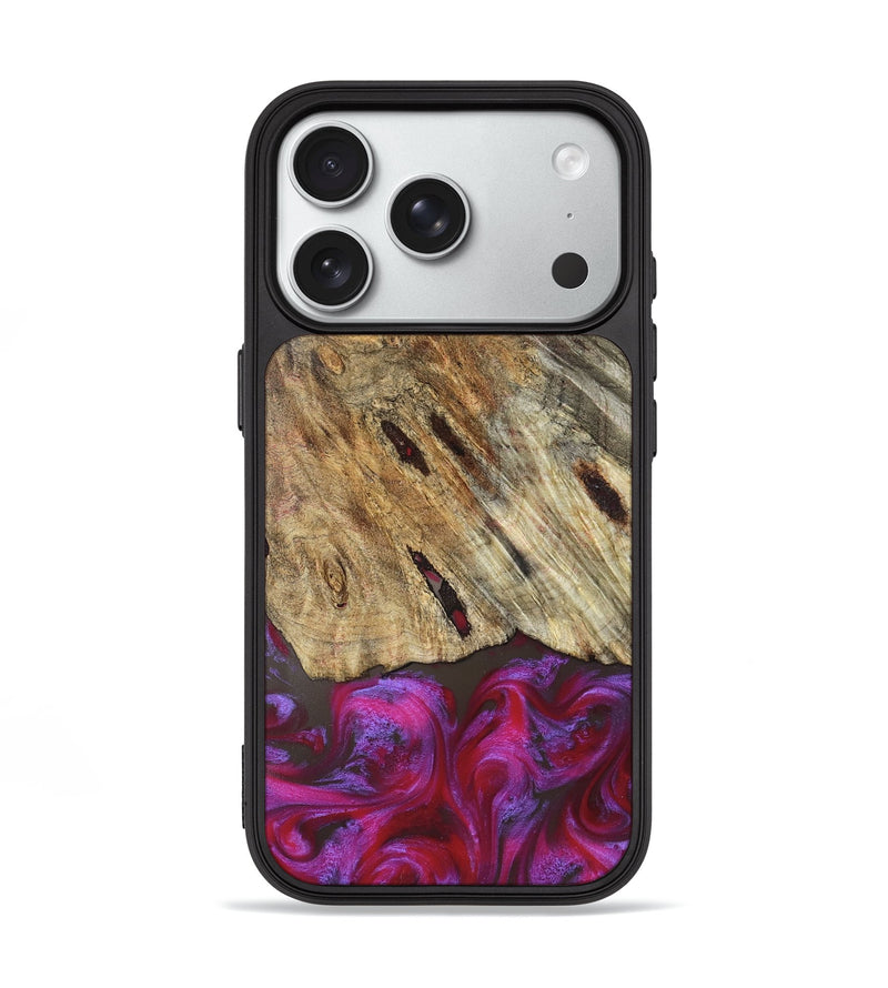 iPhone 18 Pro Wood Phone Case - Emelia (Red, 829219)