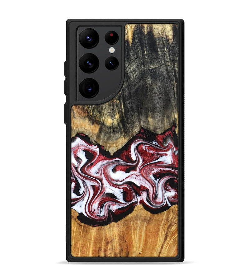 Galaxy S22 Ultra Wood Phone Case - Ericka (Red, 829223)
