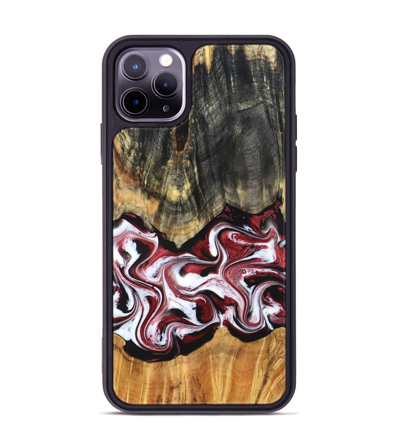 iPhone 11 Pro Max Wood Phone Case - Ericka (Red, 829223)