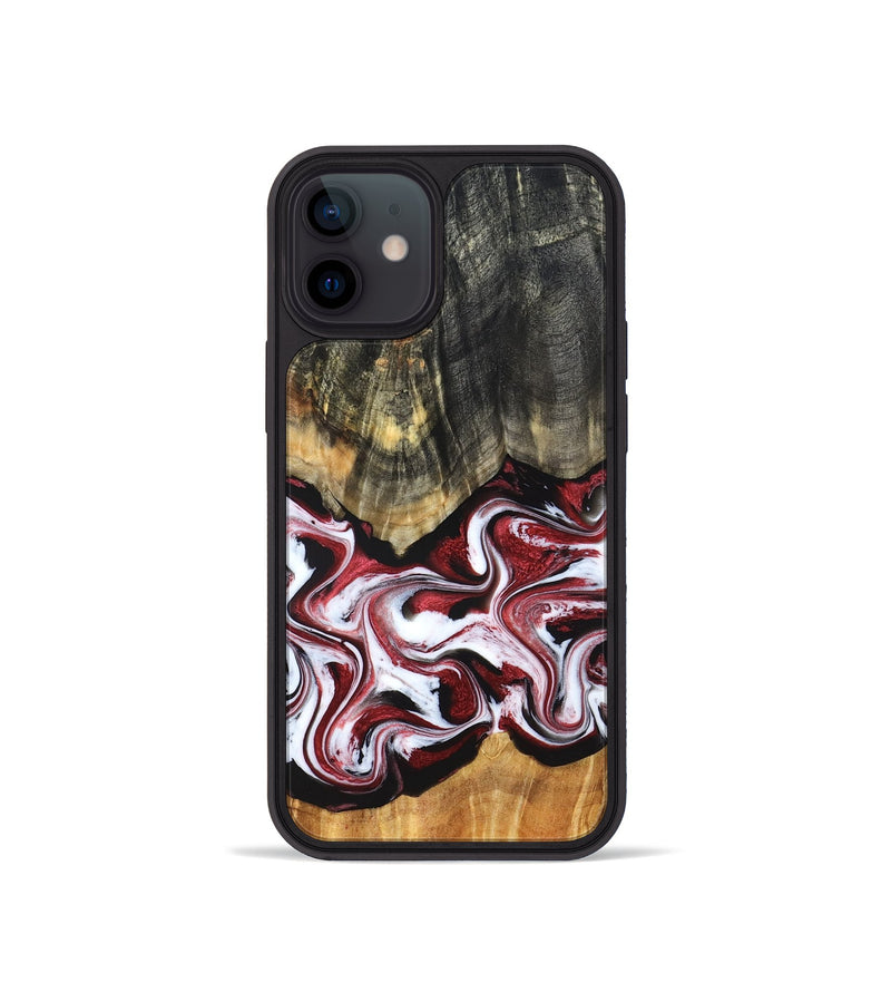 iPhone 12 mini Wood Phone Case - Ericka (Red, 829223)