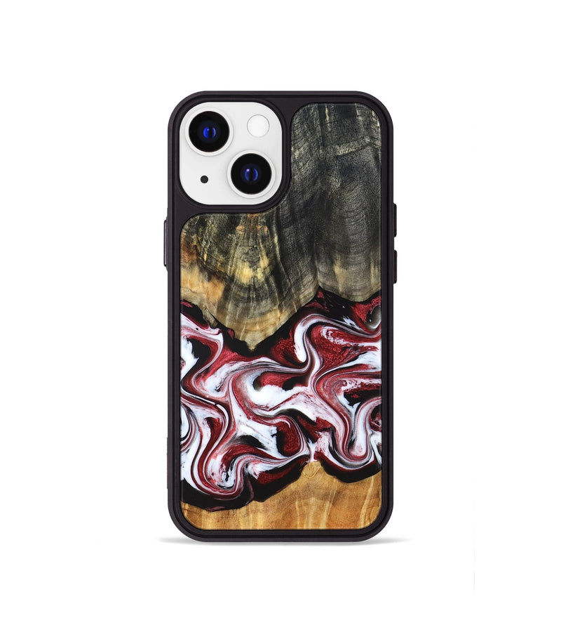 iPhone 13 mini Wood Phone Case - Ericka (Red, 829223)