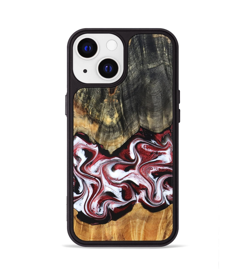 iPhone 13 Wood Phone Case - Ericka (Red, 829223)