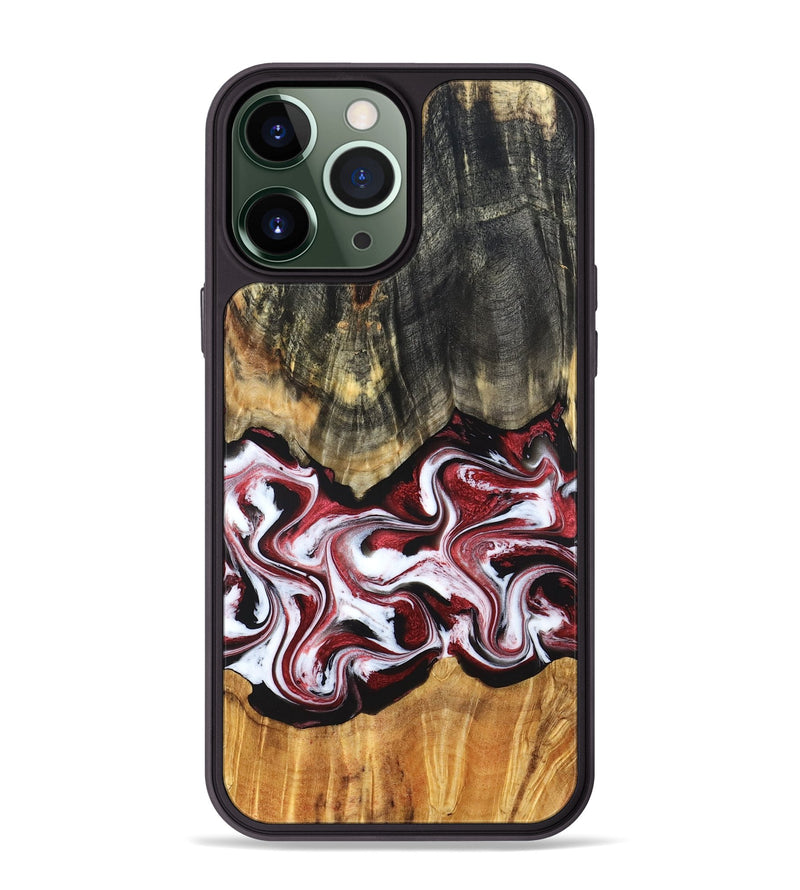 iPhone 13 Pro Max Wood Phone Case - Ericka (Red, 829223)