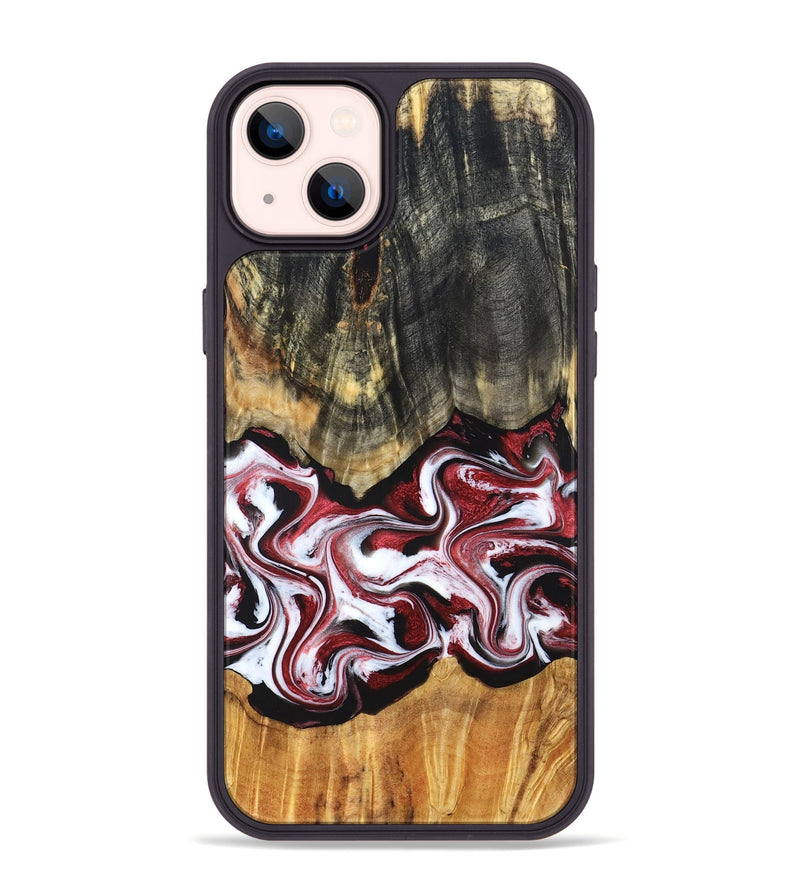 iPhone 14 Plus Wood Phone Case - Ericka (Red, 829223)