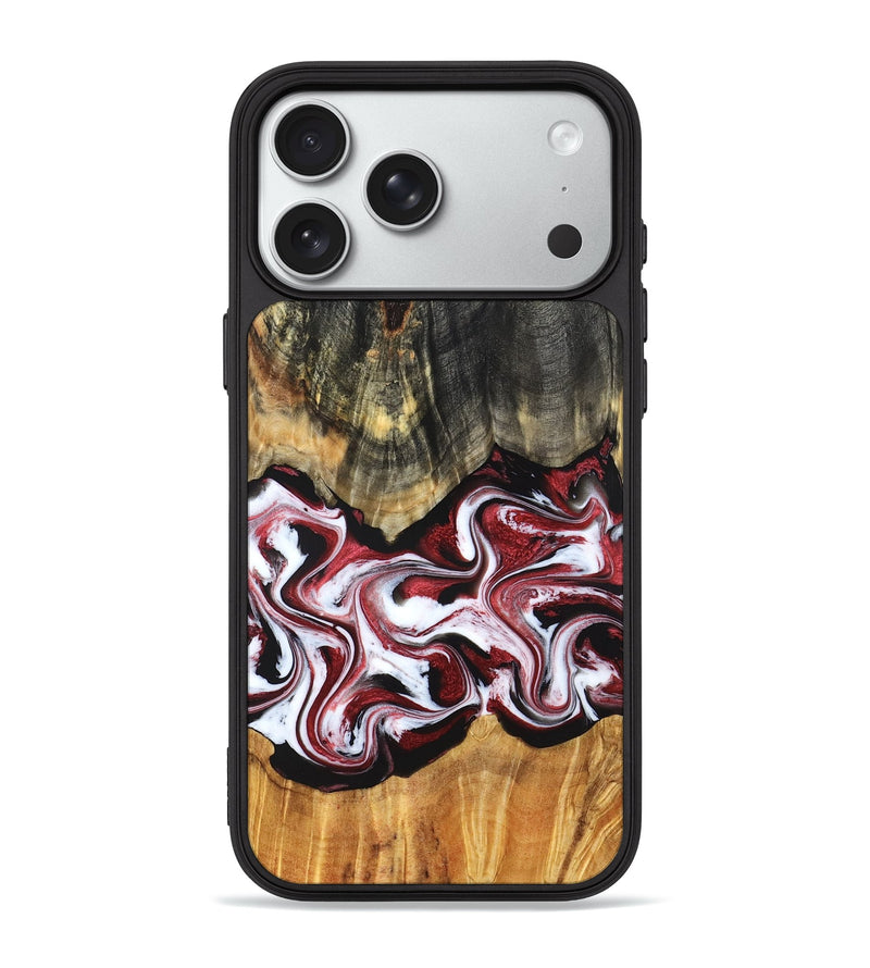 iPhone 18 Pro Max Wood Phone Case - Ericka (Red, 829223)