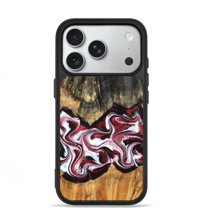 iPhone 18 Pro Wood Phone Case - Ericka (Red, 829223)