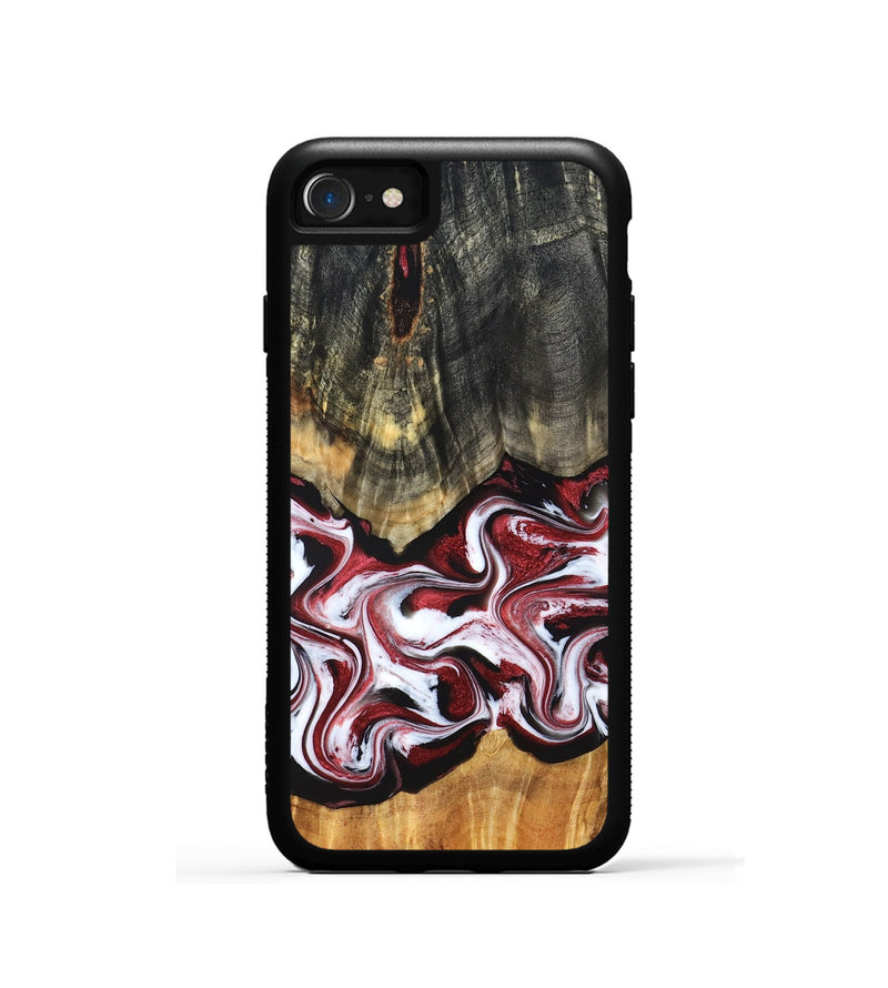 iPhone SE Wood Phone Case - Ericka (Red, 829223)