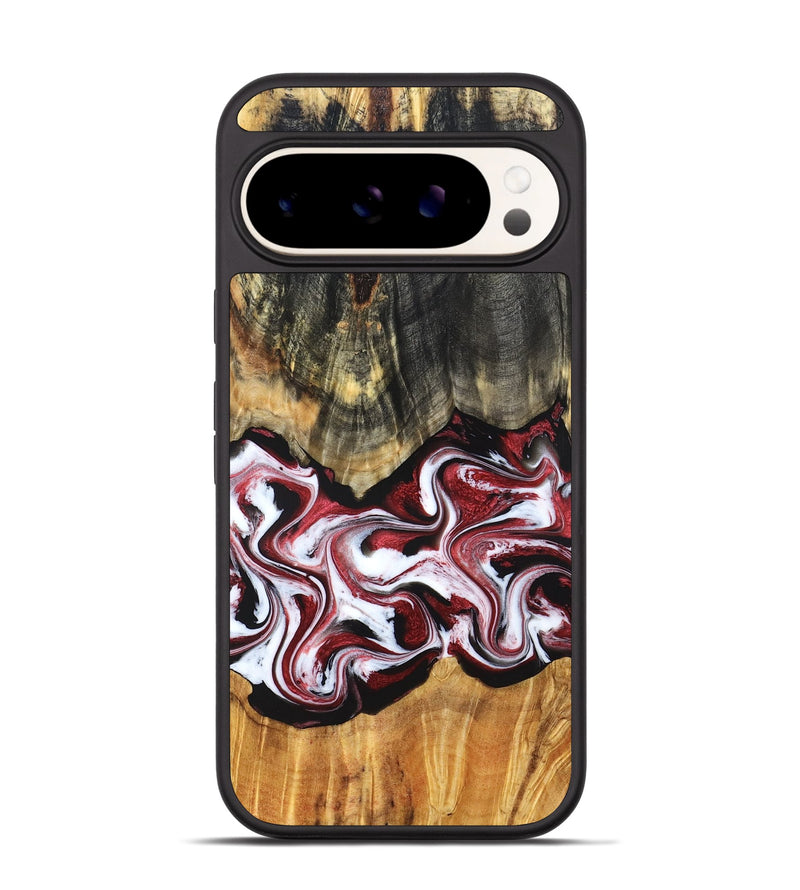 Pixel 9 Wood Phone Case - Ericka (Red, 829223)