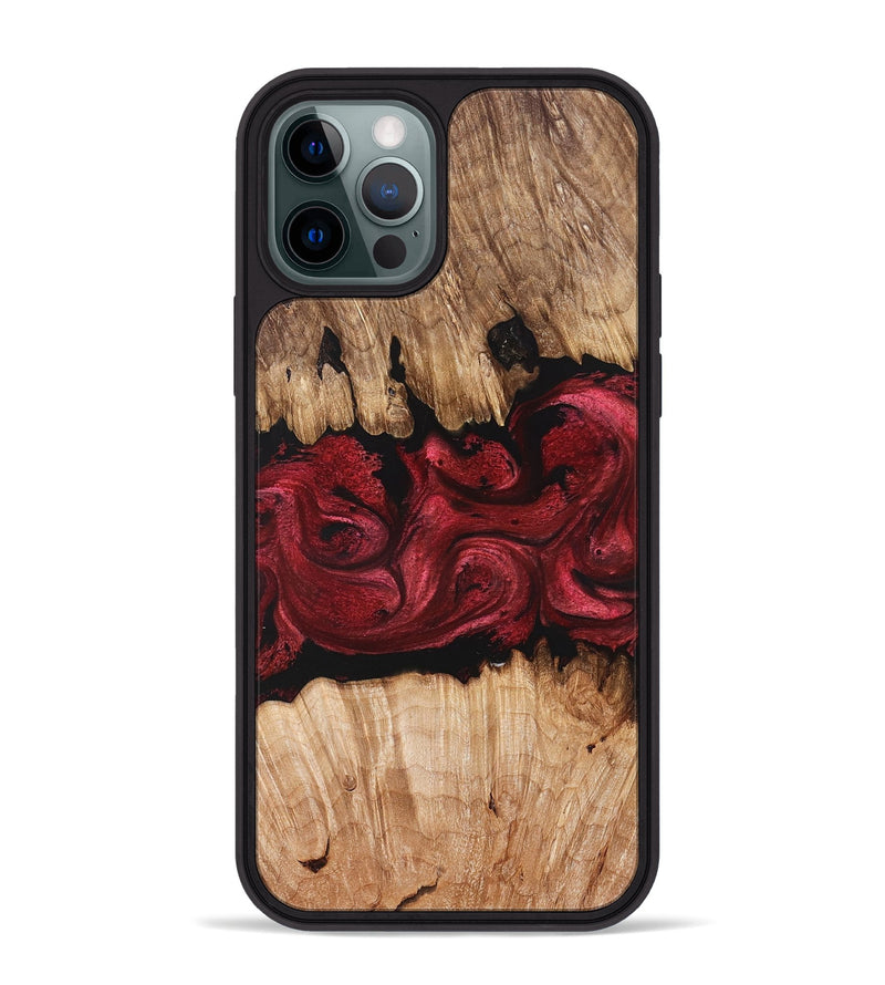 iPhone 12 Pro Max Wood Phone Case - Ciera (Red, 829226)