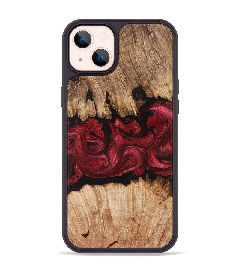 iPhone 14 Plus Wood Phone Case - Ciera (Red, 829226)