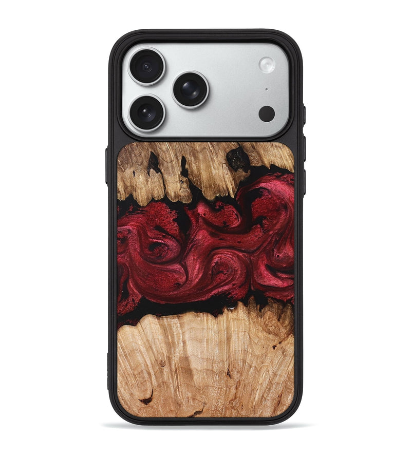 iPhone 18 Pro Max Wood Phone Case - Ciera (Red, 829226)