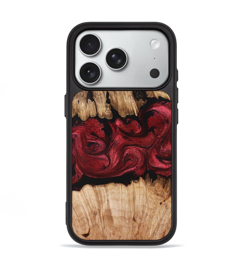 iPhone 18 Pro Wood Phone Case - Ciera (Red, 829226)
