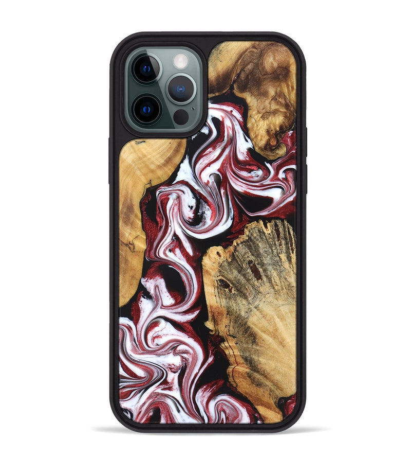 iPhone 12 Pro Max Wood Phone Case - Weston (Red, 829227)