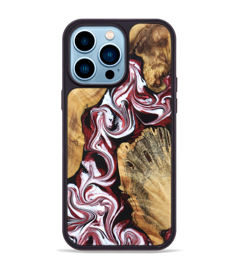 iPhone 14 Pro Max Wood Phone Case - Weston (Red, 829227)