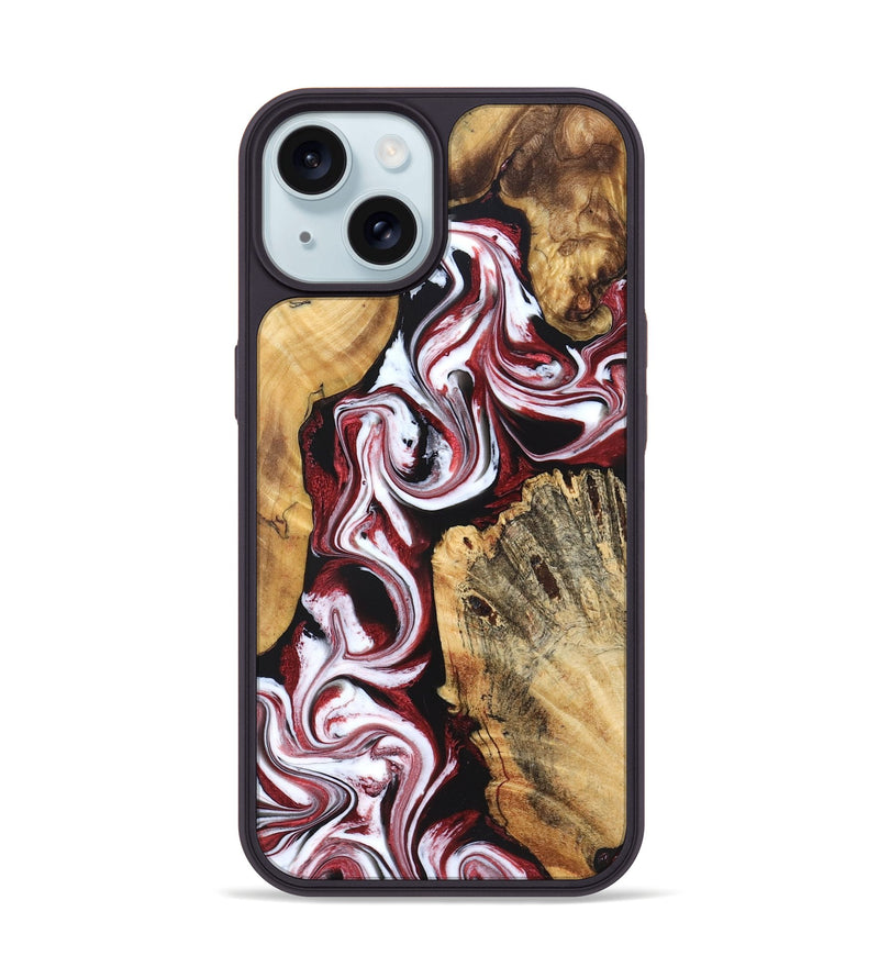 iPhone 15 Wood Phone Case - Weston (Red, 829227)