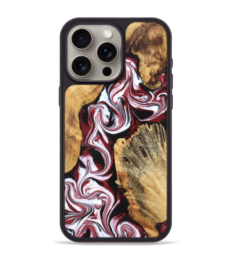 iPhone 15 Pro Max Wood Phone Case - Weston (Red, 829227)