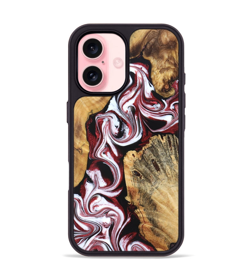 iPhone 16 Wood Phone Case - Weston (Red, 829227)