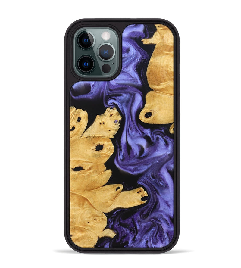 iPhone 12 Pro Max Wood Phone Case - Bentley (Purple, 829231)