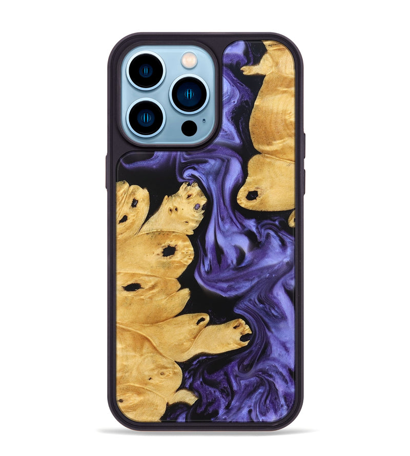 iPhone 14 Pro Max Wood Phone Case - Bentley (Purple, 829231)