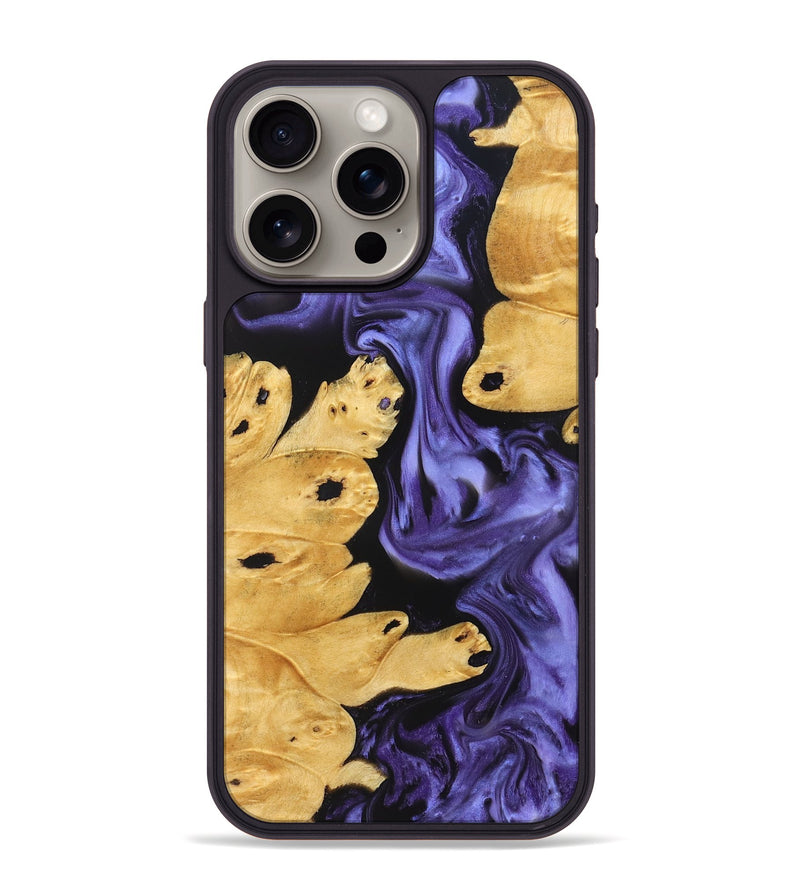 iPhone 15 Pro Max Wood Phone Case - Bentley (Purple, 829231)