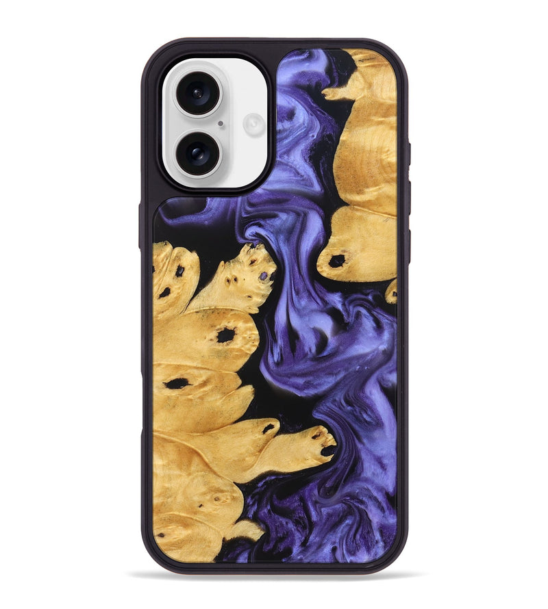 iPhone 16 Plus Wood Phone Case - Bentley (Purple, 829231)