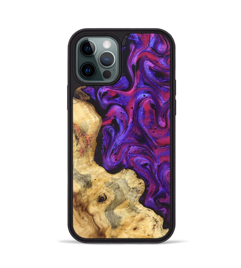 iPhone 12 Pro Wood Phone Case - Jaeden (Purple, 829238)
