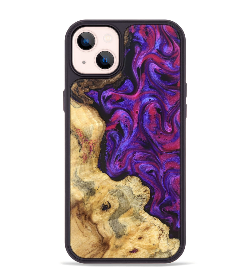 iPhone 14 Plus Wood Phone Case - Jaeden (Purple, 829238)