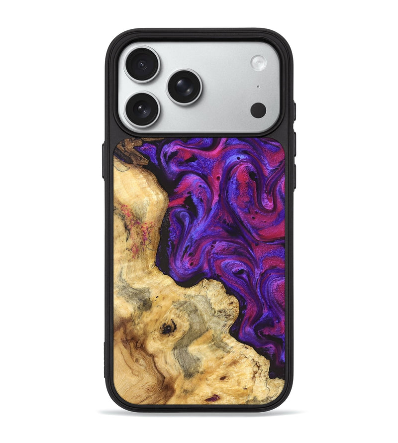 iPhone 18 Pro Max Wood Phone Case - Jaeden (Purple, 829238)
