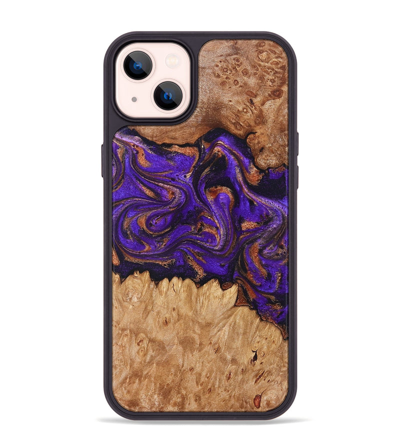 iPhone 14 Plus Wood Phone Case - Lucien (Purple, 829239)