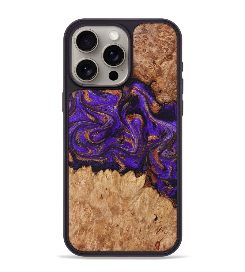 iPhone 15 Pro Max Wood Phone Case - Lucien (Purple, 829239)