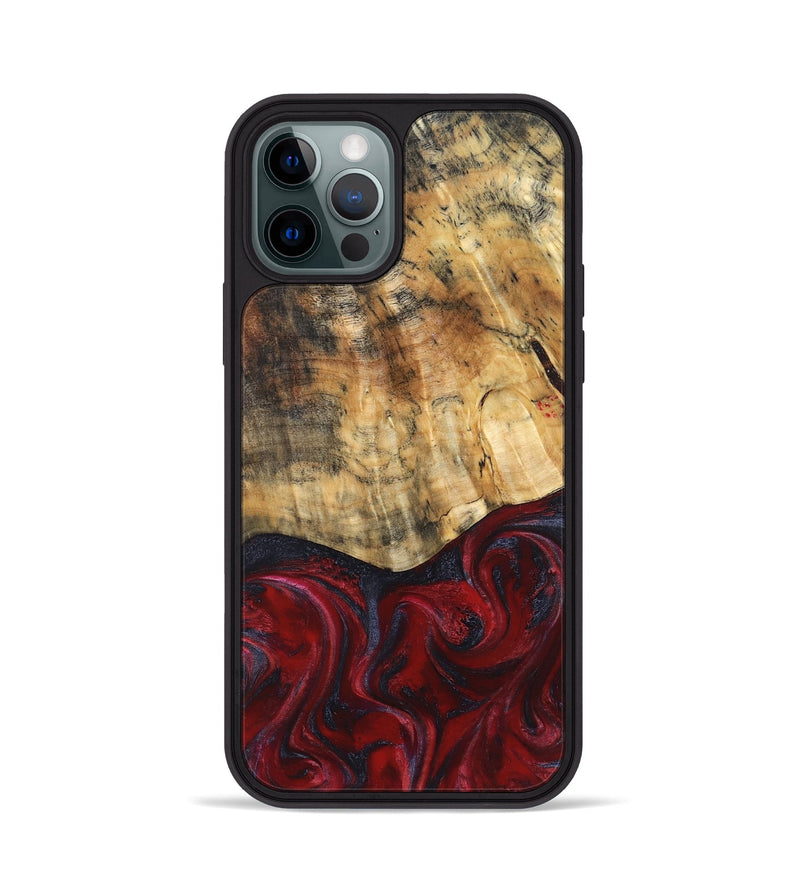 iPhone 12 Pro Wood Phone Case - Kala (Red, 829246)