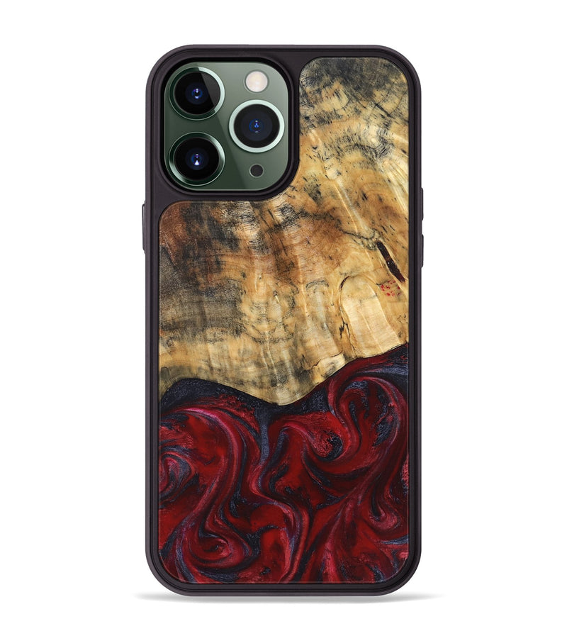iPhone 13 Pro Max Wood Phone Case - Kala (Red, 829246)