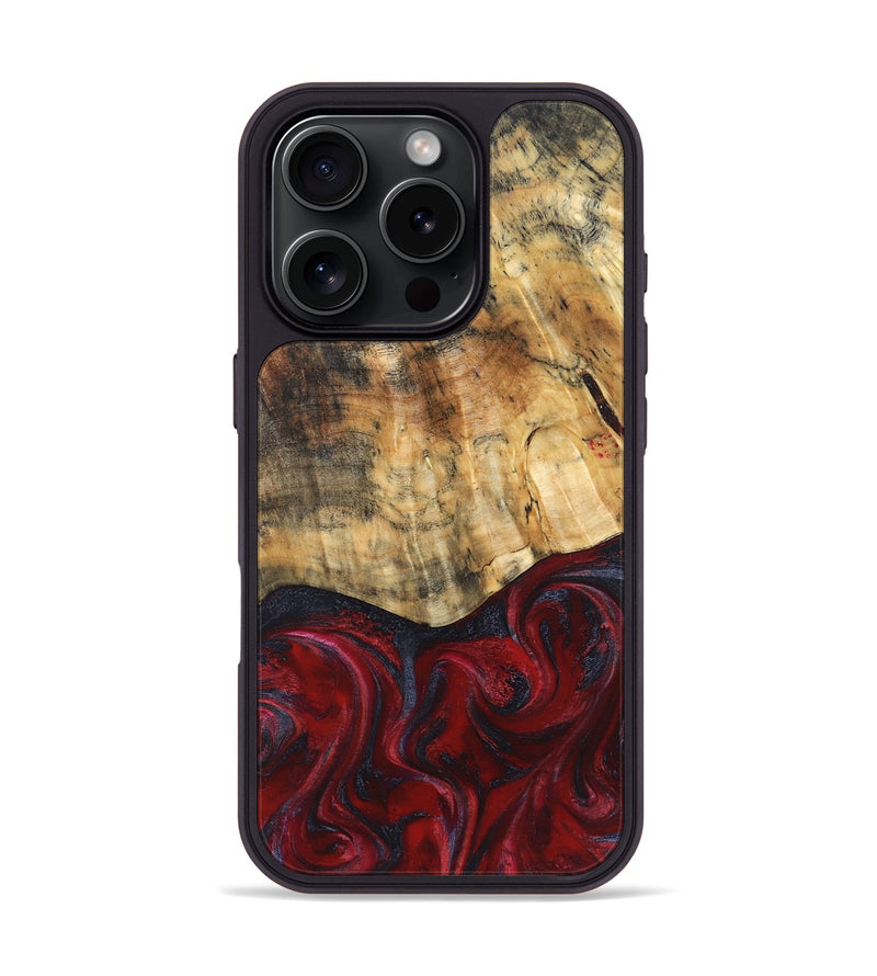 iPhone 16 Pro Wood Phone Case - Kala (Red, 829246)