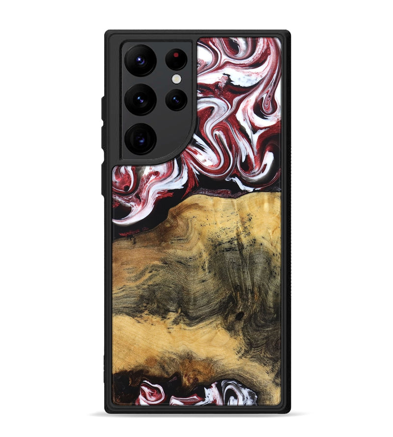 Galaxy S22 Ultra Wood Phone Case - Reya (Red, 829247)