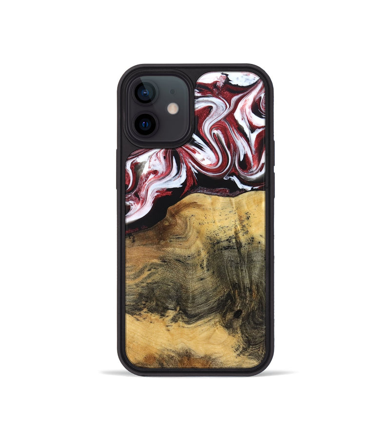 iPhone 12 mini Wood Phone Case - Reya (Red, 829247)