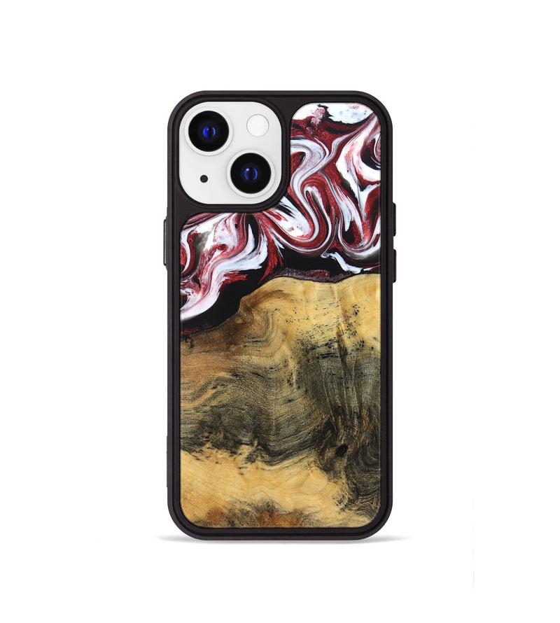 iPhone 13 mini Wood Phone Case - Reya (Red, 829247)