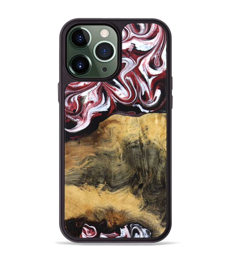 iPhone 13 Pro Max Wood Phone Case - Reya (Red, 829247)