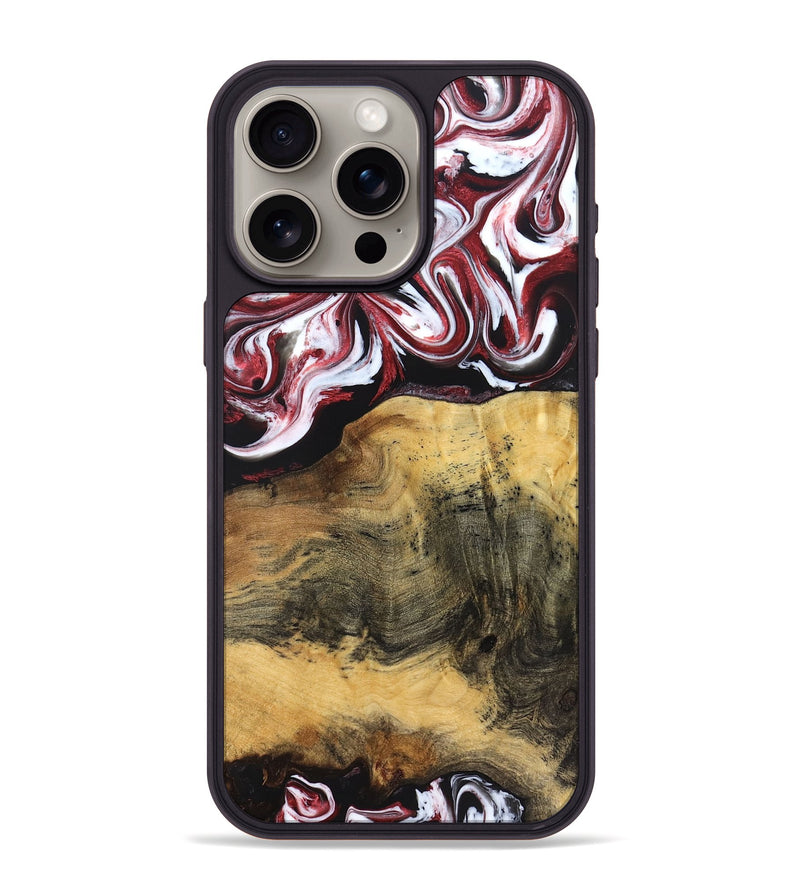 iPhone 15 Pro Max Wood Phone Case - Reya (Red, 829247)