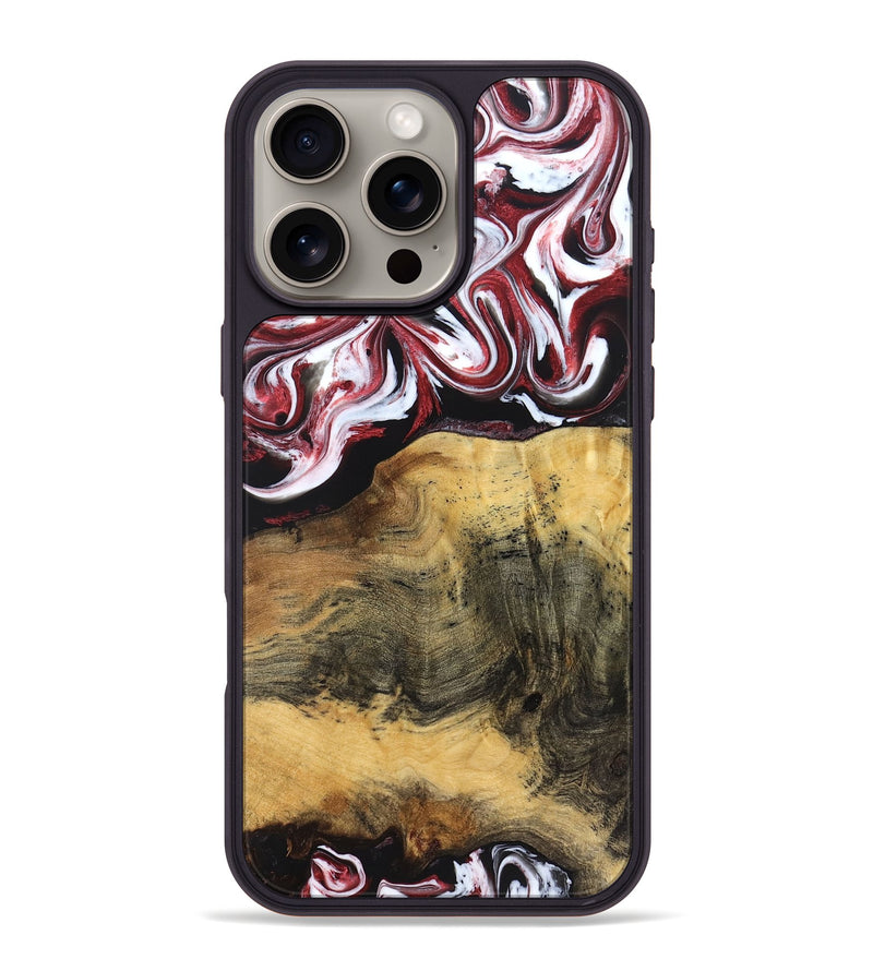 iPhone 16 Pro Max Wood Phone Case - Reya (Red, 829247)