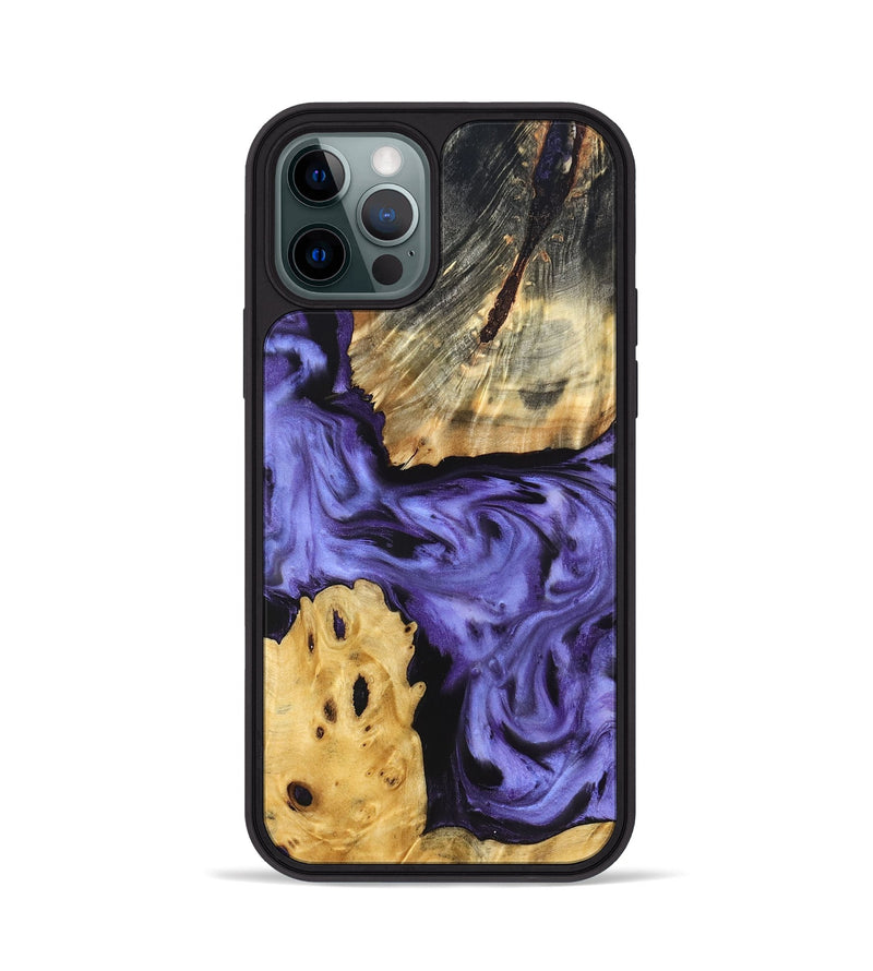 iPhone 12 Pro Wood Phone Case - Clem (Purple, 829256)