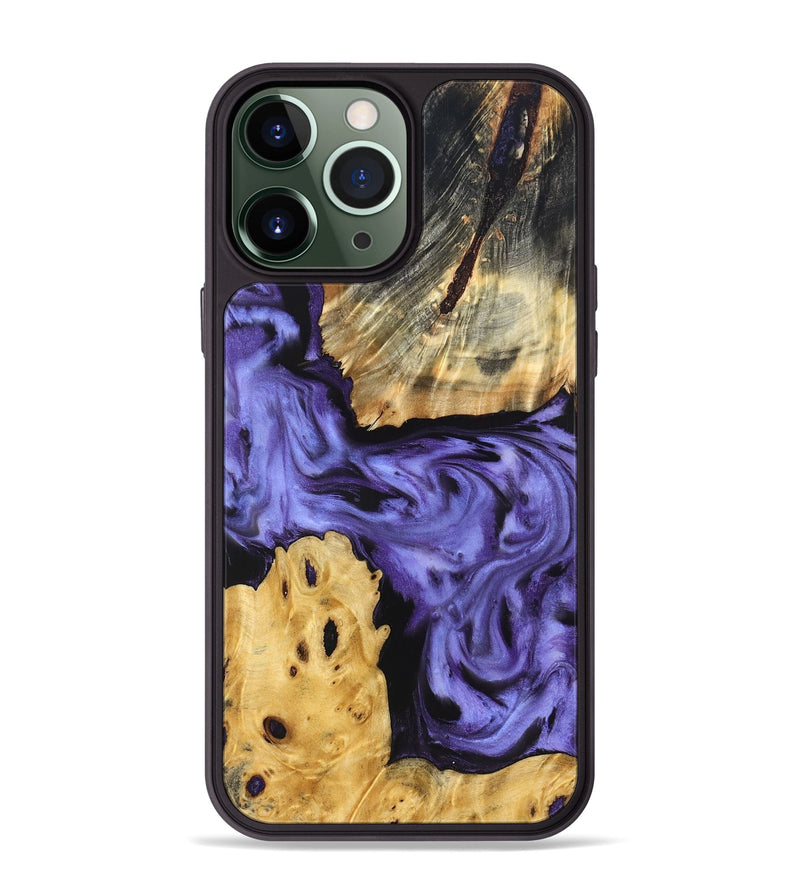 iPhone 13 Pro Max Wood Phone Case - Clem (Purple, 829256)