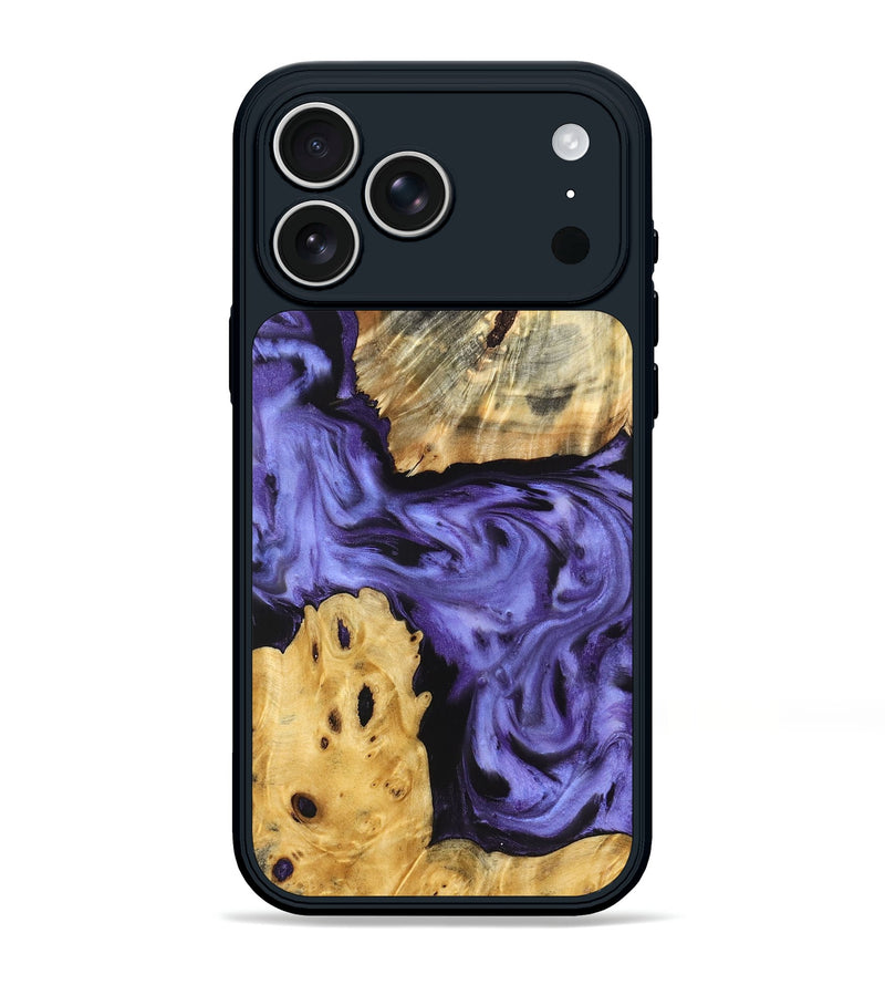 iPhone 17 Pro Max Wood Phone Case - Clem (Purple, 829256)