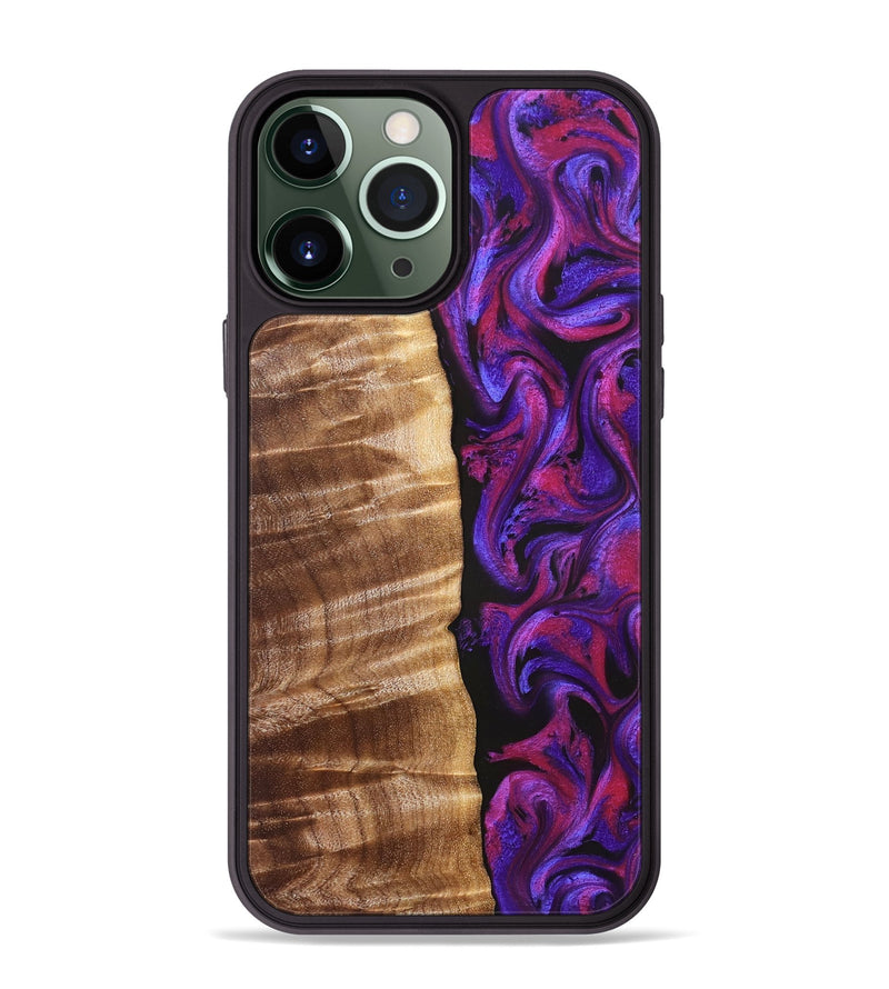 iPhone 13 Pro Max Wood Phone Case - Maye (Purple, 829257)