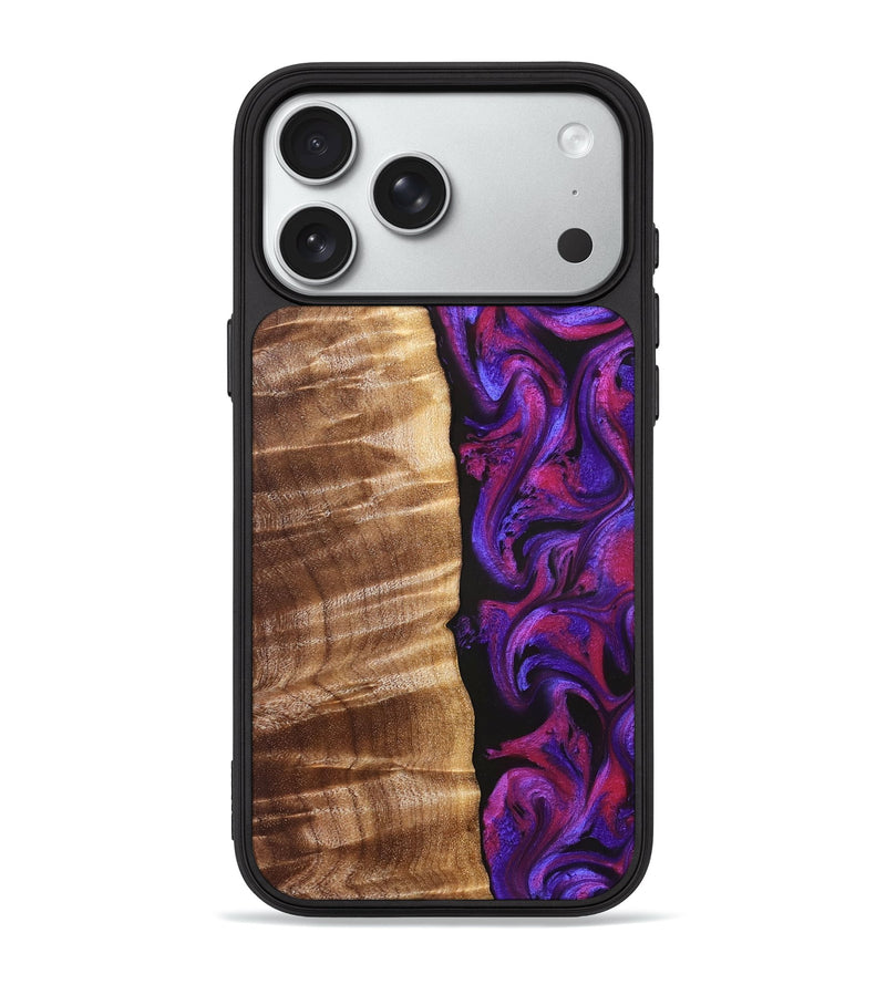 iPhone 18 Pro Max Wood Phone Case - Maye (Purple, 829257)