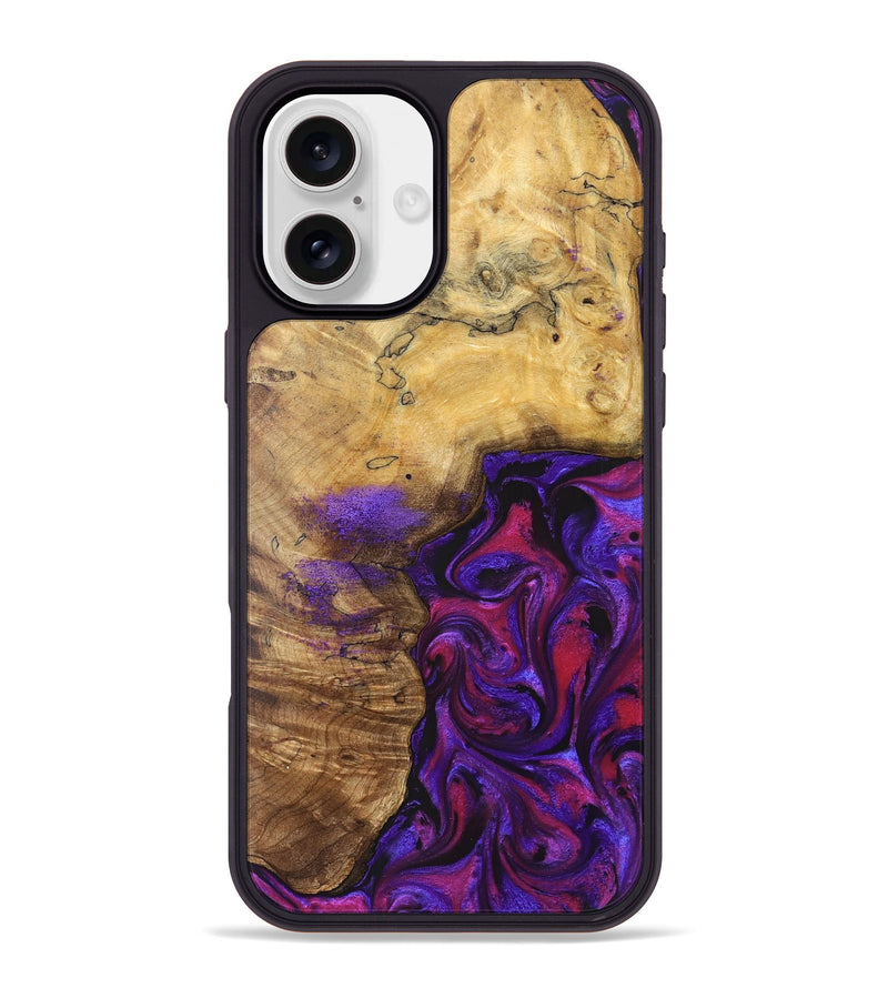 iPhone 16 Plus Wood Phone Case - Keara (Purple, 829259)