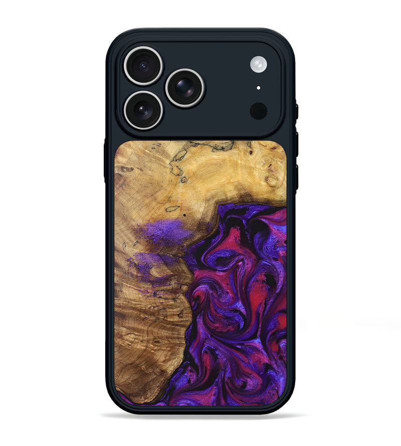 iPhone 17 Pro Max Wood Phone Case - Keara (Purple, 829259)