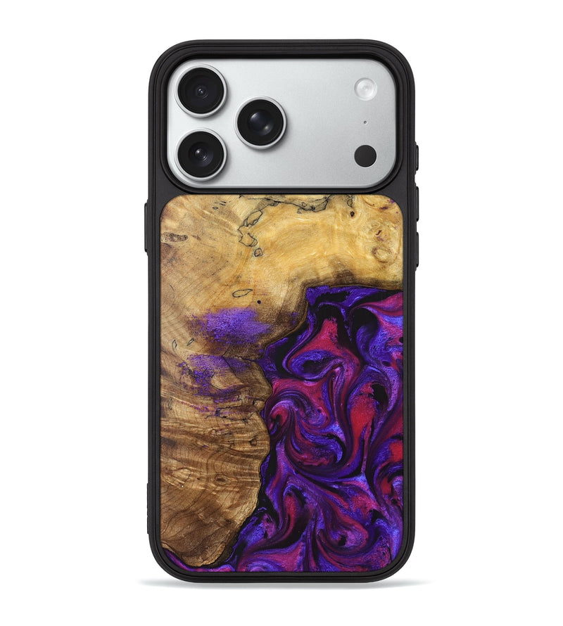 iPhone 18 Pro Max Wood Phone Case - Keara (Purple, 829259)